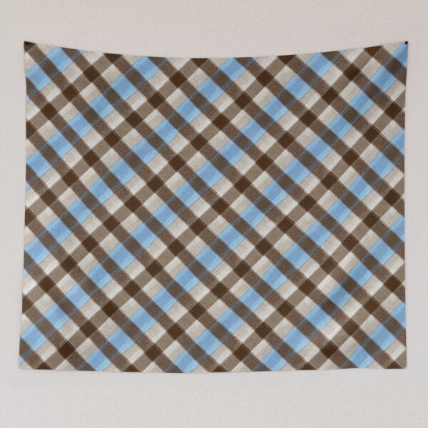 Item preview, High Contrast Blue And Brown Diagonal Plaid Pattern designed and sold by igraphixart.