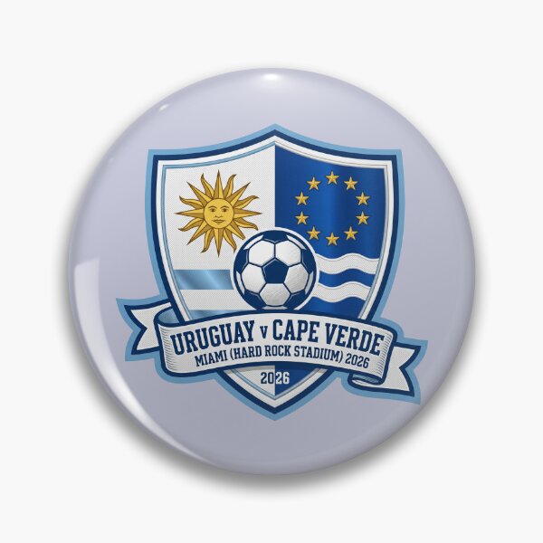Item preview, Uruguay Cape Verde Soccer Match Miami 2026 Crest designed and sold by Pride Emblem Prints.