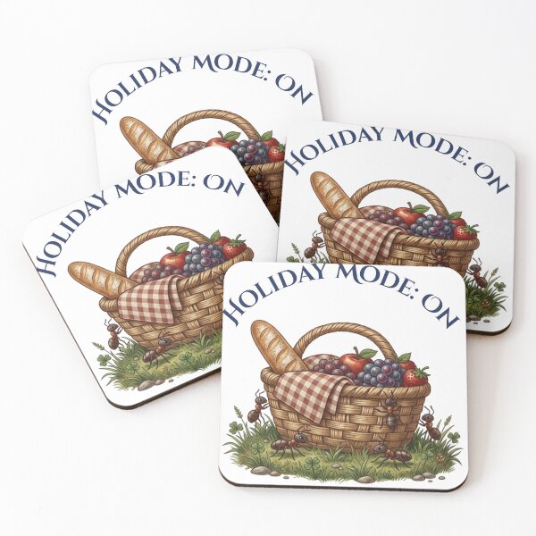 Item preview, Holiday Mode On - Vintage Picnic and Ants Illustration designed and sold by Inka Moon Design.