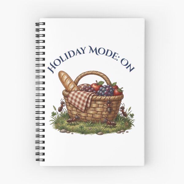 Item preview, Holiday Mode On - Vintage Picnic and Ants Illustration designed and sold by Inka Moon Design.