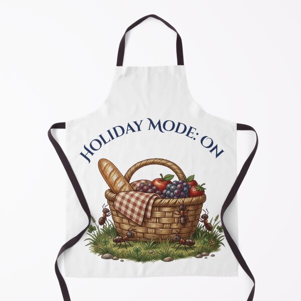 Item preview, Holiday Mode On - Vintage Picnic and Ants Illustration designed and sold by Inka Moon Design.