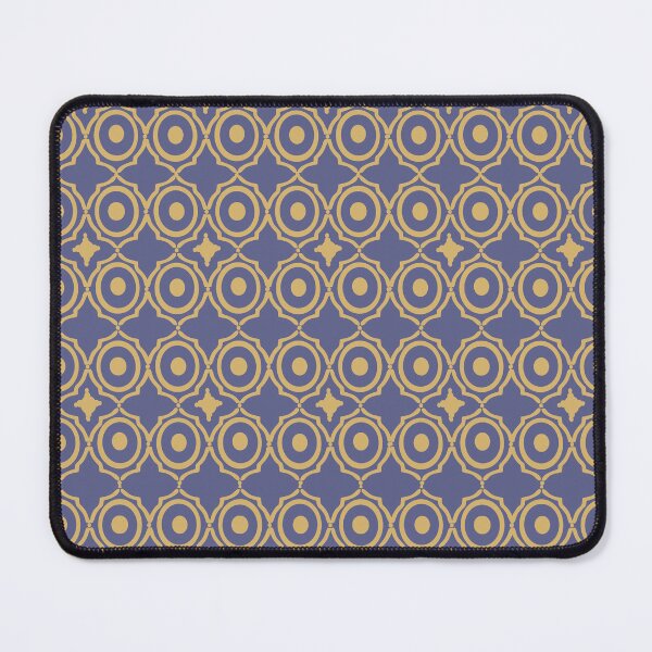 Item preview, Slate Blue and Gold Moroccan Geometric Lattice Pattern designed and sold by Art-PraveenRai.