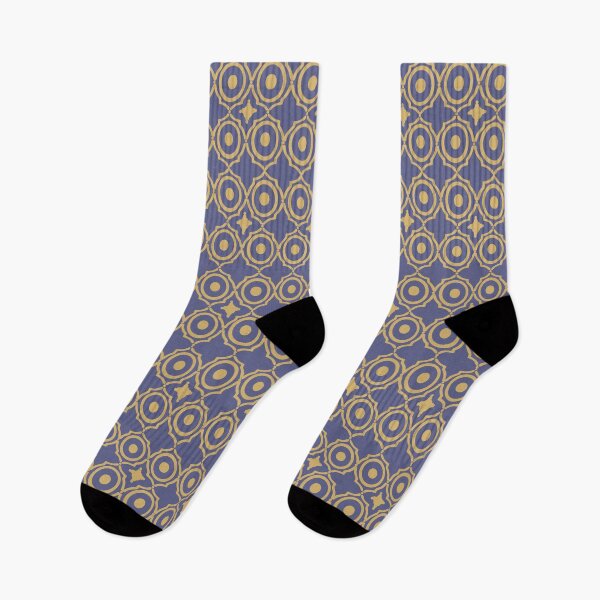 Item preview, Slate Blue and Gold Moroccan Geometric Lattice Pattern designed and sold by Art-PraveenRai.