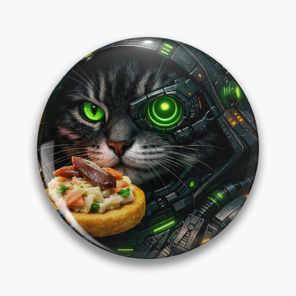 Item preview, Cyberpunk Murcia Cat – Neon Hacker Snack designed and sold by Neo Tokio.