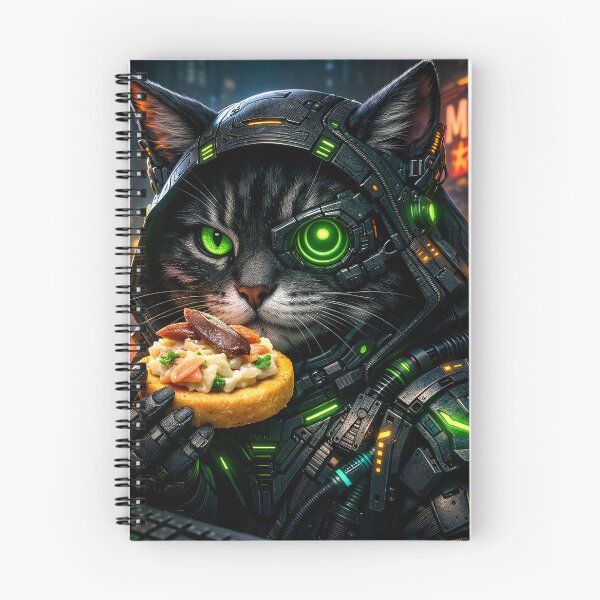 Item preview, Cyberpunk Murcia Cat – Neon Hacker Snack designed and sold by Neo Tokio.