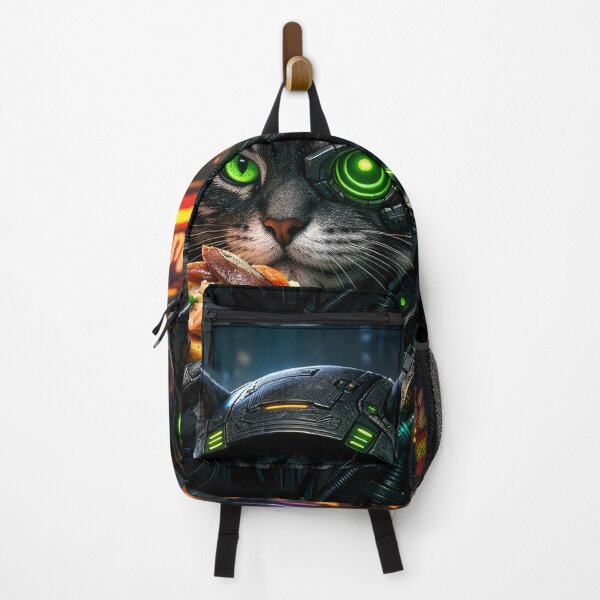 Item preview, Cyberpunk Murcia Cat – Neon Hacker Snack designed and sold by Neo Tokio.