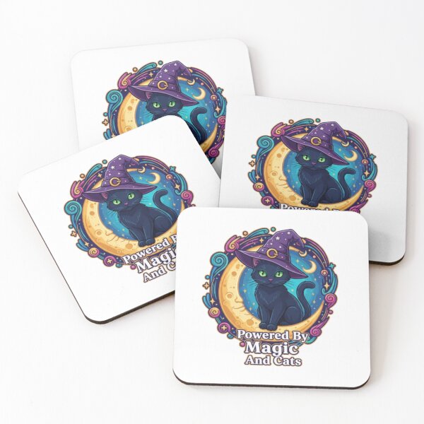 Item preview, Powered By Magic And Cats – Black Cat Witch designed and sold by PixelStyle Studio.