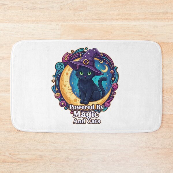 Item preview, Powered By Magic And Cats – Black Cat Witch designed and sold by PixelStyle Studio.