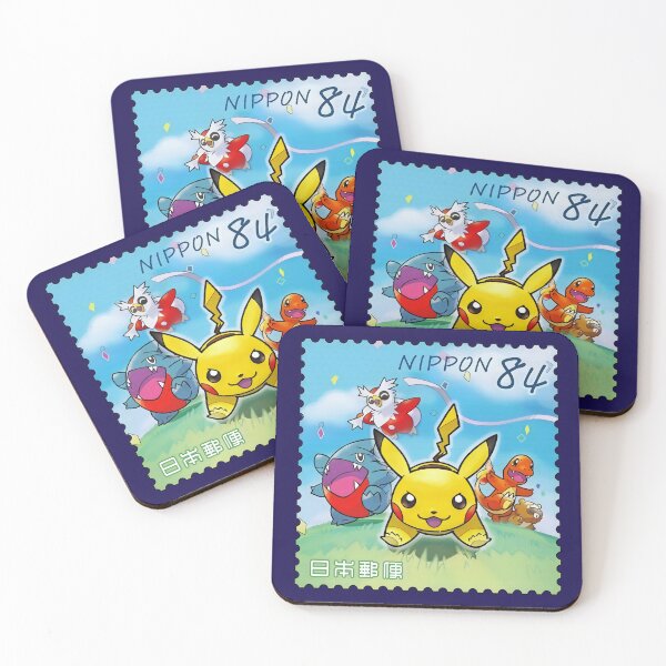Item preview, Retro Japanese Kawaii Pocket Monster Stamp designed and sold by Schulz Lightprint Studio.