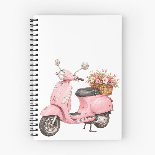 Item preview, Pink Scooter With Flowers designed and sold by StrawberryStudio.