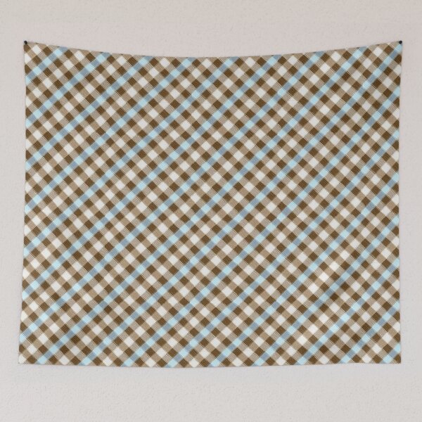 Item preview, Realistic Blue And Brown Canvas Weave Plaid Pattern designed and sold by igraphixart.