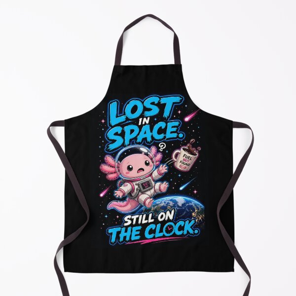 Item preview, Lost in Space Still on the Clock Shirt — Cute Axolotl Astronaut Funny Work Humor Space Lover Gift Kawaii Tee designed and sold by MaynyStudio.