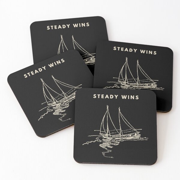 Item preview, Steady Wins | Minimalist Sailboat Motivation Nautical Graphic Tee designed and sold by Stillpath Co..