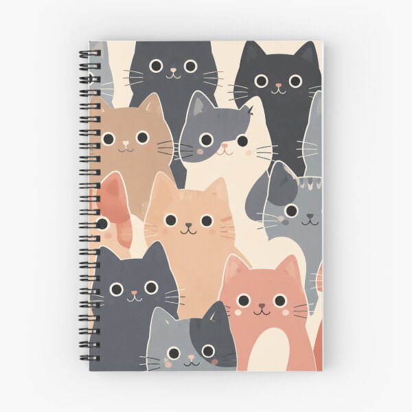 Item preview, Cute Cat Crowd Desk Mat – Kawaii Multi Cat Pattern Neutral Aesthetic Cat Lover Large Mouse Pad Desk Mat designed and sold by IconicDesignsXd.