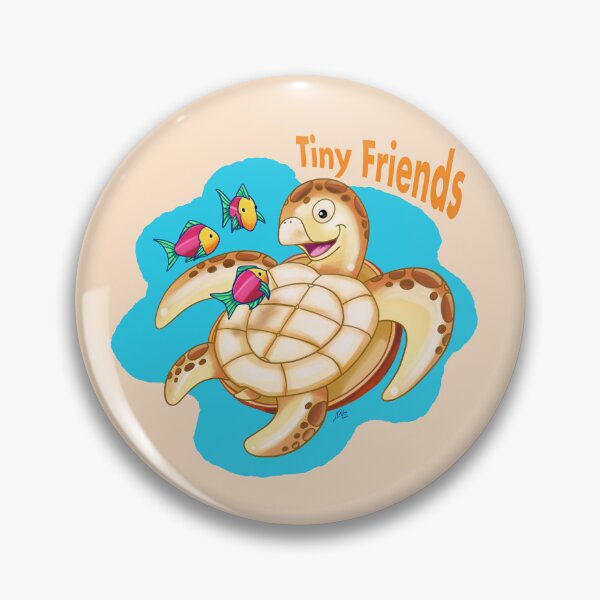 Item preview, Sea turtle with three tiny friends designed and sold by Konopikyu.