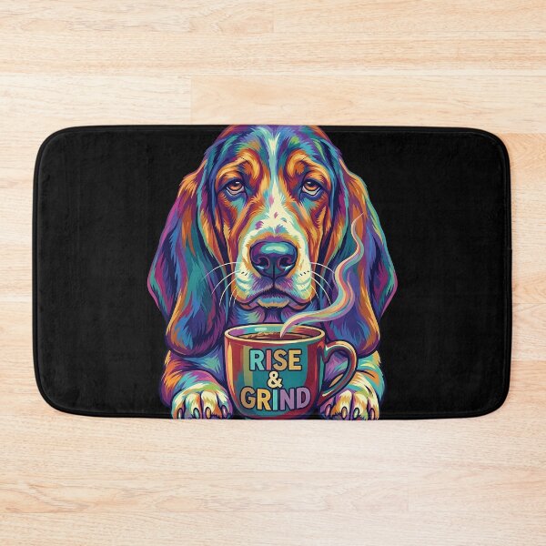 Item preview, Pop Art Basset Hound Coffee - Rise and Grind Sleepy Dog designed and sold by Pfotenfaden.