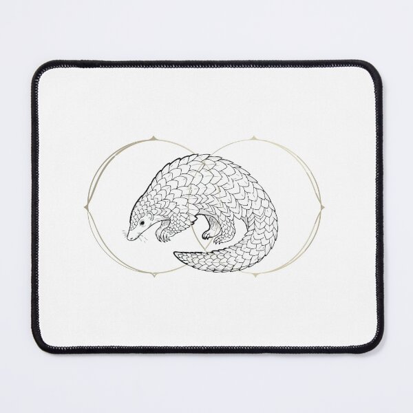 Item preview, Minimalist Geometric Line Art Pangolin designed and sold by ArcApparel2020.