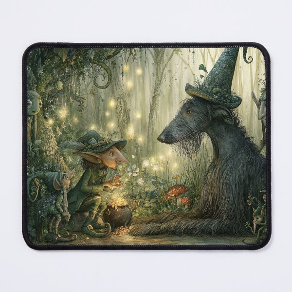 Item preview, Scottish deerhound and Leprechaum designed and sold by aghnadarragh.