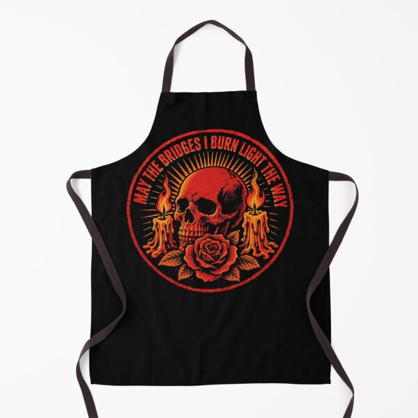 Item preview, May The Bridges I Burn Gothic Skull Quote designed and sold by Victor Shadehorn.