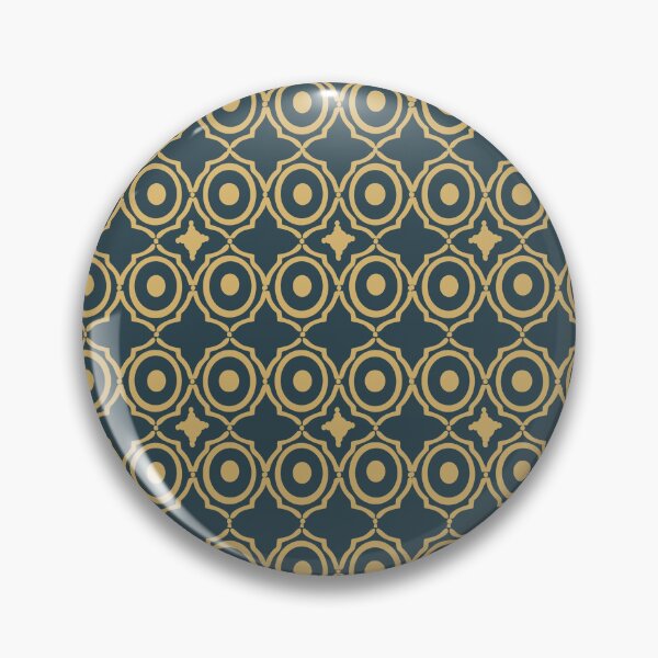 Item preview, Mineral Aquamarine and Gold Moroccan Geometric Lattice Pattern designed and sold by Art-PraveenRai.