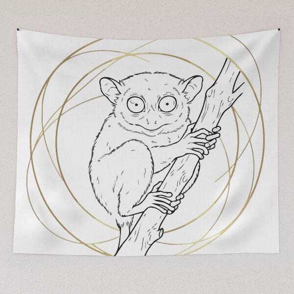 Item preview, Sacred Geometry Philippine Tarsier Minimalist Art designed and sold by ArcApparel2020.
