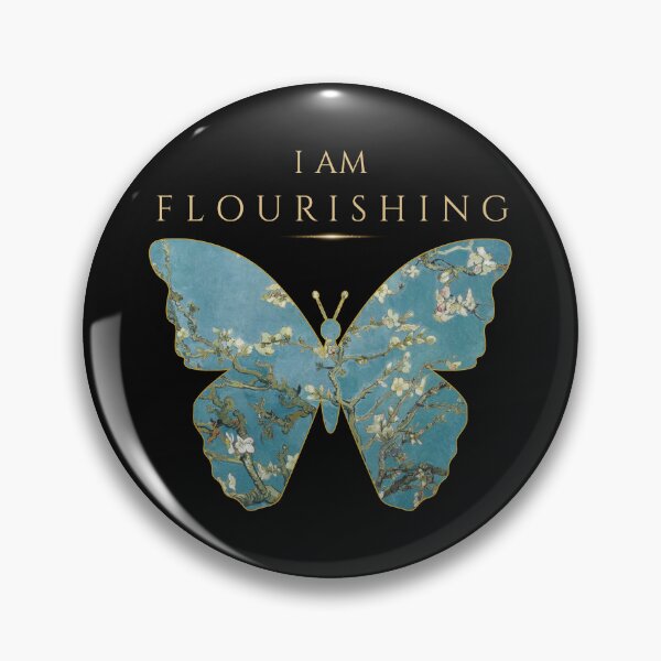 Item preview, I AM FLOURISHING | Almond Blossom Butterfly | Christian Wall Art | Identity in Christian designed and sold by KittenAndCo.