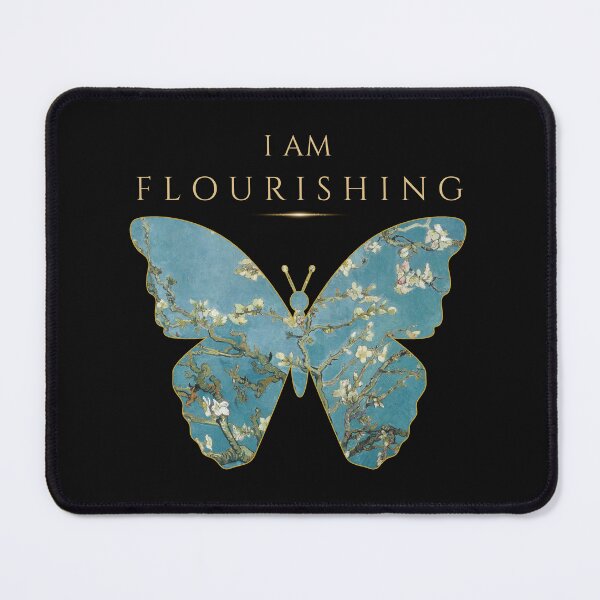 Item preview, I AM FLOURISHING | Almond Blossom Butterfly | Christian Wall Art | Identity in Christian designed and sold by KittenAndCo.