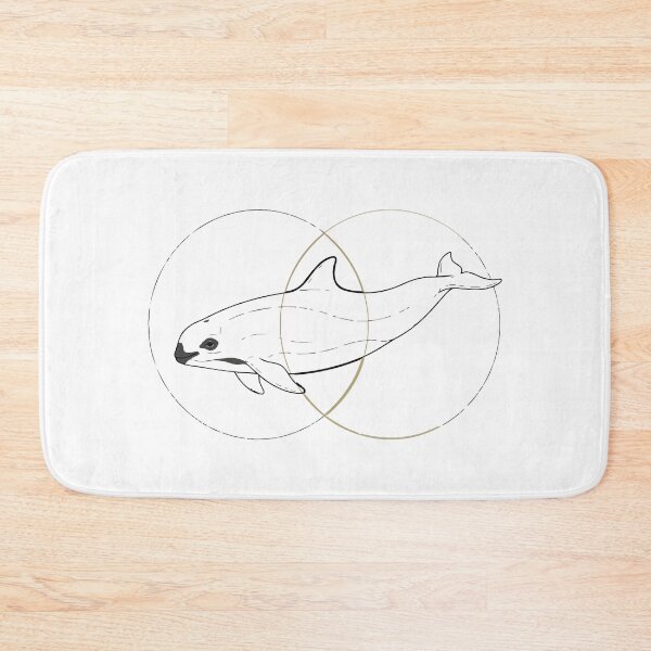 Item preview, Minimalist Vaquita Porpoise Geometric Line Art designed and sold by ArcApparel2020.