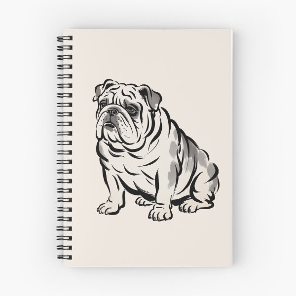 Item preview, A traditional Japanese ink wash painting of a bulldog rendered in Matsumoto Hoji's distinctive style designed and sold by 123ks.