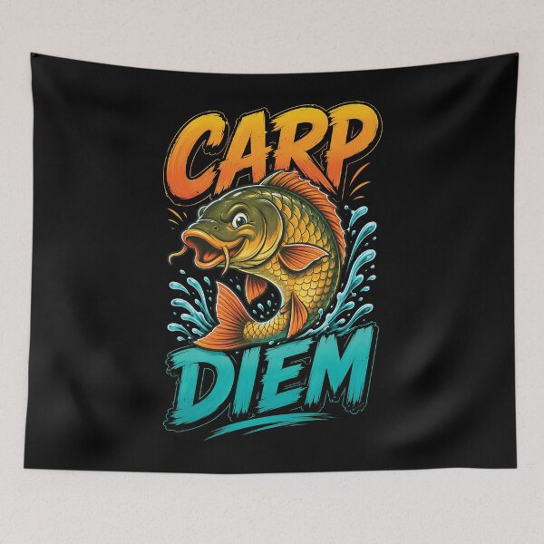 Item preview, Carp Diem Funny Fishing Pun designed and sold by Victor Shadehorn.