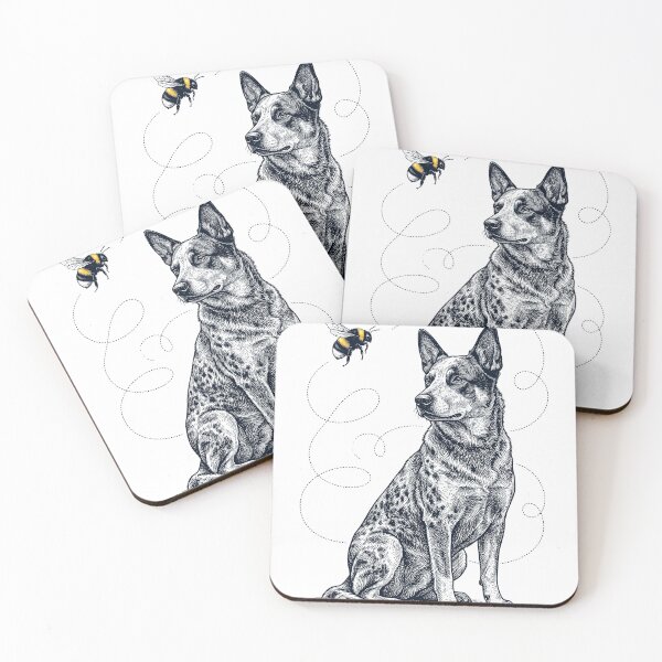 Item preview, Australian Cattle Dog Bumble Bee Honeybee Dog Lover designed and sold by Kimberley King Art  King Art.