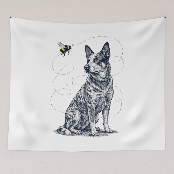 Item preview, Australian Cattle Dog Bumble Bee Honeybee Dog Lover designed and sold by Kimberley King Art  King Art.