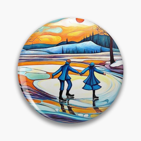 Item preview, Ice Skating at Sunset designed and sold by George Hutton Hunter.