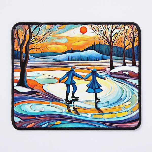 Item preview, Ice Skating at Sunset designed and sold by George Hutton Hunter.