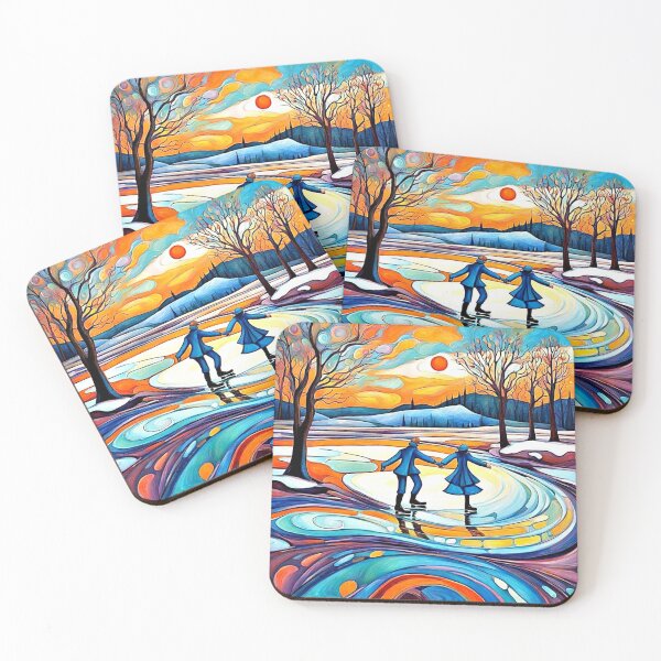 Item preview, Ice Skating at Sunset designed and sold by George Hutton Hunter.