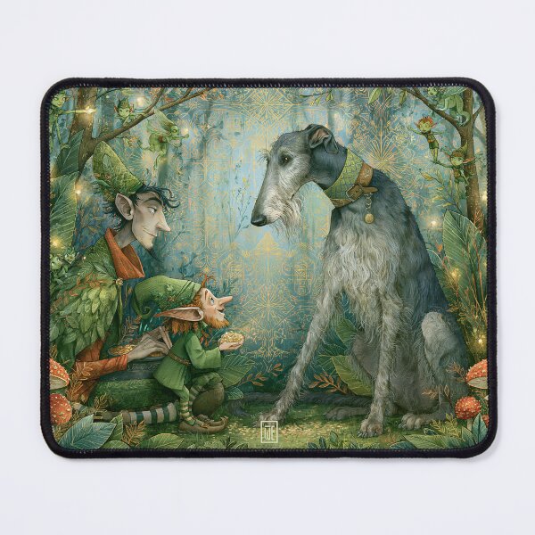 Item preview, Scottish deerhound and Leprechaum designed and sold by aghnadarragh.