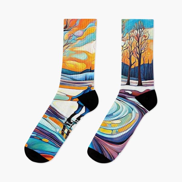 Item preview, Patinaje sobre hielo al atardecer designed and sold by George Hutton Hunter.