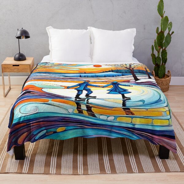 Item preview, Ice Skating at Sunset designed and sold by George Hutton Hunter.