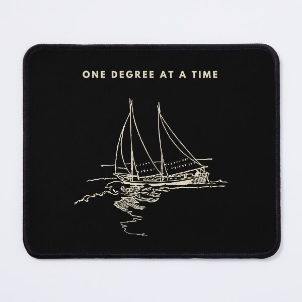 Item preview, One Degree at a Time | Minimalist Sailboat Inspirational Graphic Tee designed and sold by Lynn Creates.