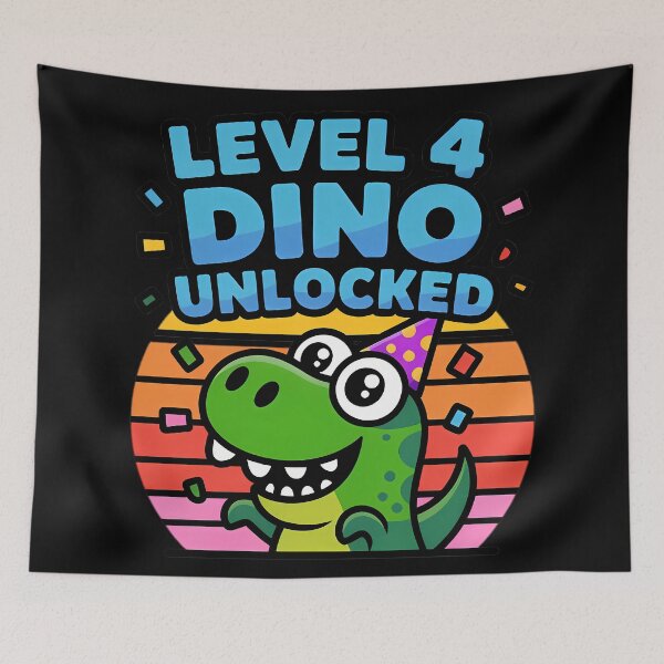 Item preview, Fourth Birthday Dino Celebration designed and sold by Stick-Artistry.