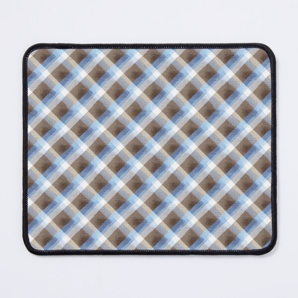 Item preview, Large Scale Soft Blue And Brown Plaid Fabric Pattern designed and sold by igraphixart.