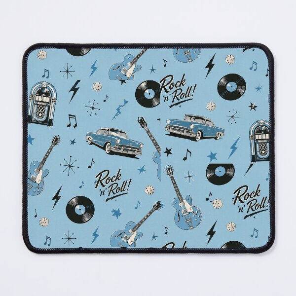 Item preview, Rock and Roll Wallpaper Retro 1950s Music Pattern designed and sold by Hookesmode.