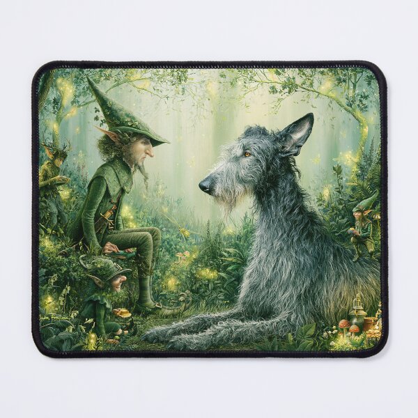 Item preview, Scottish deerhound and Leprechaum designed and sold by aghnadarragh.