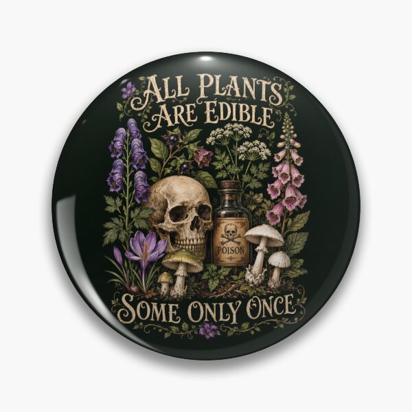 Item preview, All Plants Are Edible Poison Garden Skull designed and sold by Victor Shadehorn.