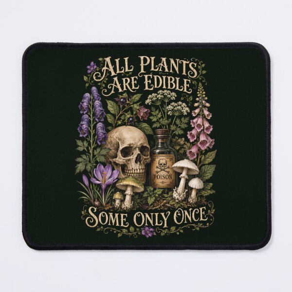 Item preview, All Plants Are Edible Poison Garden Skull designed and sold by Victor Shadehorn.