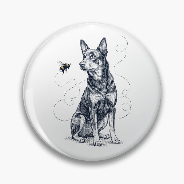 Item preview, Australian Kelpie Bumble Bee Honeybee Dog Lover designed and sold by Kimberley King Art  King Art.