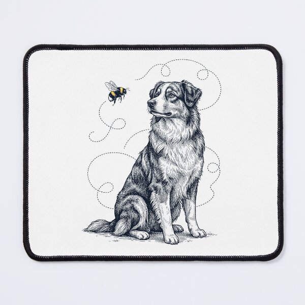 Item preview, Australian Shepherd Bumble Bee Honeybee Dog Lover designed and sold by Kimberley King Art King Art.