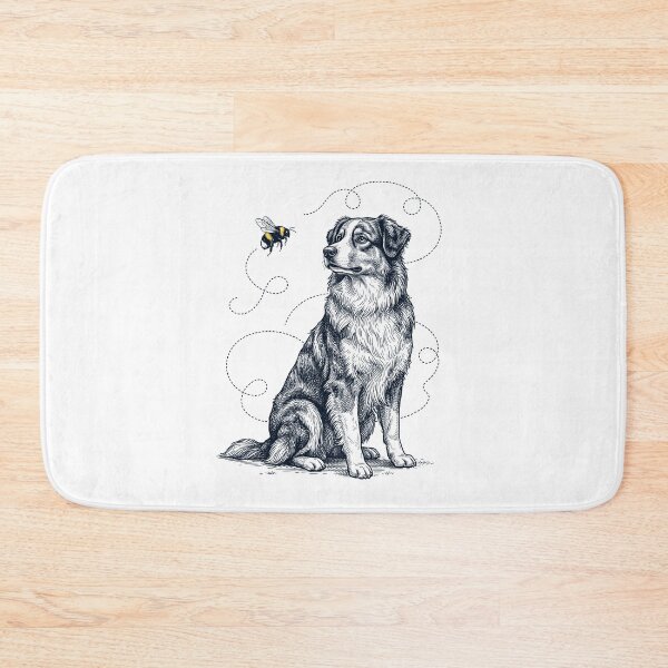 Item preview, Australian Shepherd Bumble Bee Honeybee Dog Lover designed and sold by Kimberley King Art  King Art.
