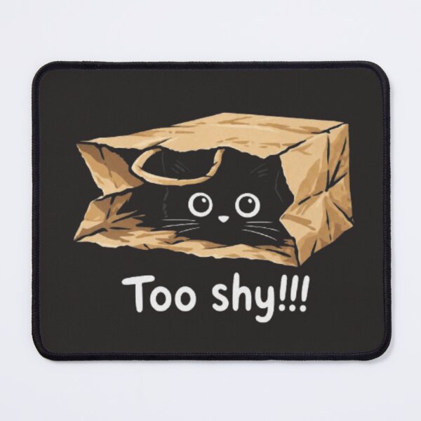 Item preview, Too Shy Cat T-Shirt – Funny Black Cat Paper Bag Hiding Introvert Humor Gift Classic Graphic Tee designed and sold by IconicDesignsXd.