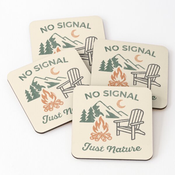 Item preview, No Signal, Just Nature – Retro Camping & Outdoor Adventure Design designed and sold by niclothing.